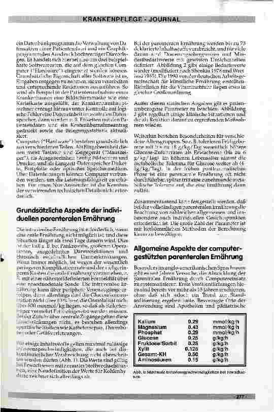 Vorschauseite 2: Computerunterstützte parenterale Ernährung