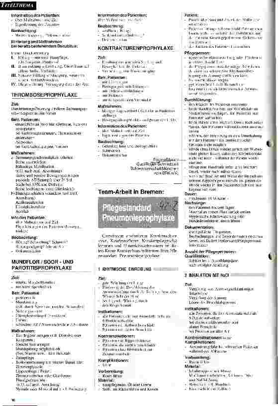 Vorschauseite 1: Pflegestandard Pneumonieprophylaxe