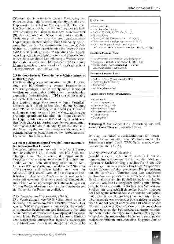 Vorschauseite 3: Therapie des erhöhten intrakraniellen Druckes