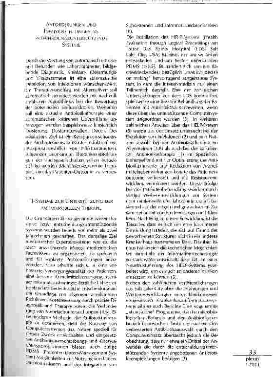 Vorschauseite 2: IT-SYSTEME ZUR UNTERSTÜTZUNG DER ANTIMIKROBIELLEN THERAPIE