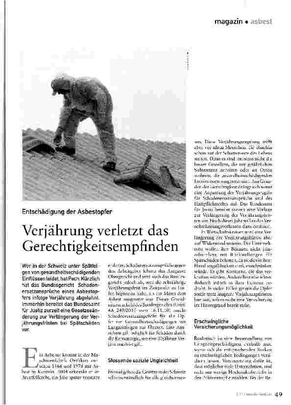 Vorschauseite 1: Verjährung verletzt das Gerechtigkeitsempfinden