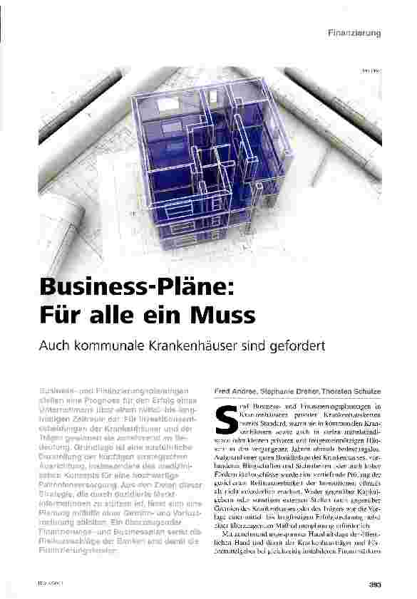 Vorschauseite 1: Business-Pläne: Für alle ein Muss