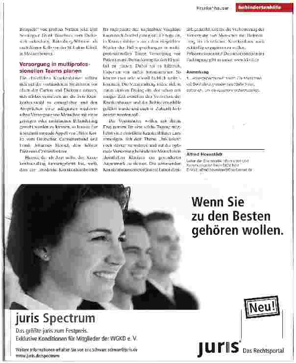 Vorschauseite 2: Kliniken sind kaum auf behinderte Patienten vorbereitet