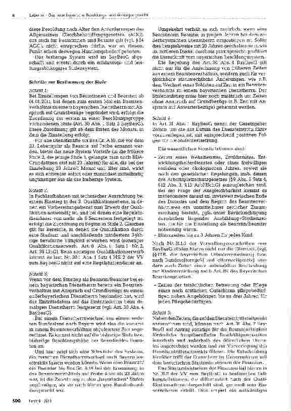 Vorschauseite 3: Das neue bayerische Besoldungsund Versorgungsrecht