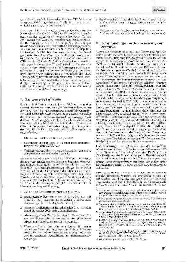 Vorschauseite 5: Die Entwicklung des Tarifrechts im Land Berlin seit dem Ausschluss aus den Arbeitgeberverbänden 1994