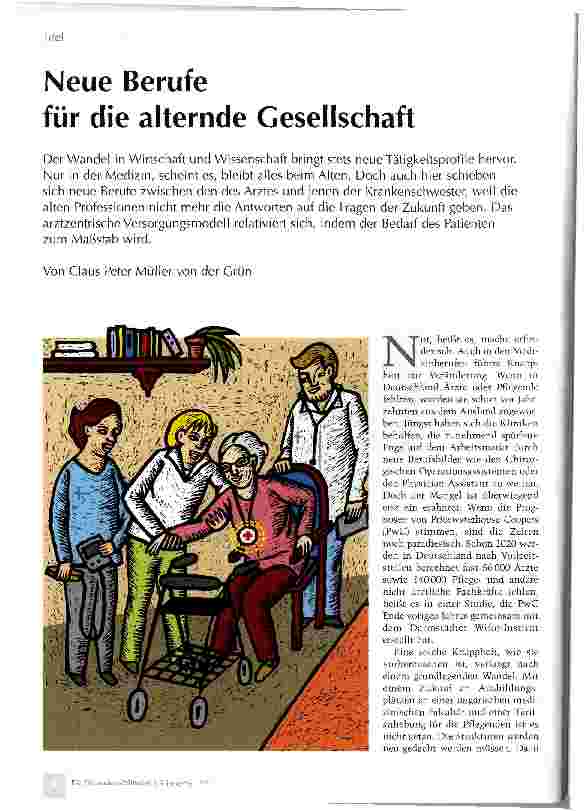Vorschauseite 1: Neue Berufefür die alternde Gesellschaft