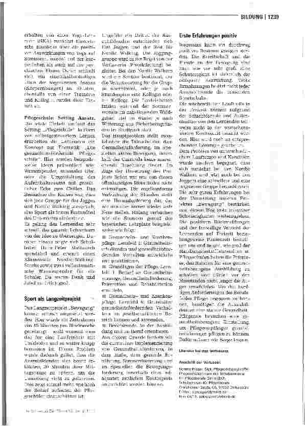 Vorschauseite 4: Die bewegte Pflegeschule
