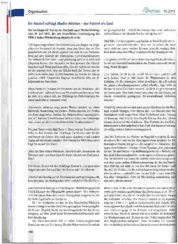 Vorschauseite 3: Das Patientenhaus der Universitätsmedizin Mannheim