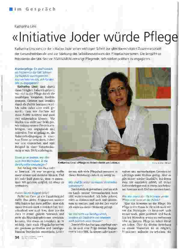 Vorschauseite 1: Initiative Joder würde Pflege neuen Kick geben