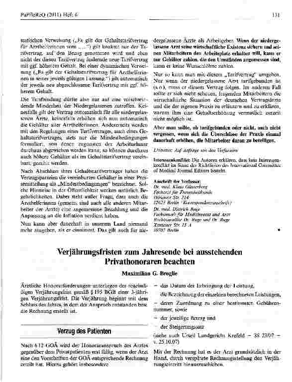 Vorschauseite 3: Der „Gehaltstarifvertrag für Arzthelferinnen, ein rechtlich sehr fragwürdiges Konstrukt
