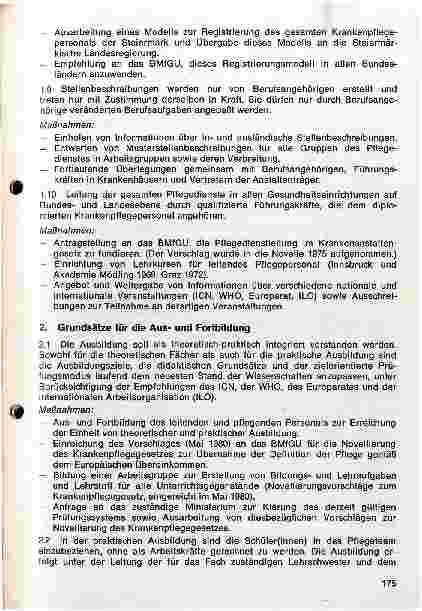 Vorschauseite 3: Grundsätze und Zielvorstellungen des Österreichischen Krankenpflegeverbandes (Leistungsbericht Nov. 78 - März81)