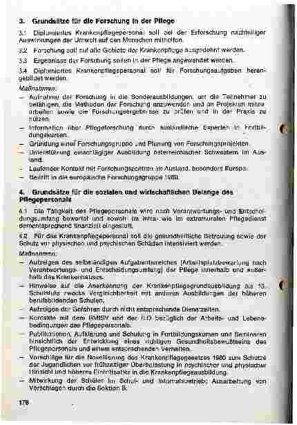Vorschauseite 6: Grundsätze und Zielvorstellungen des Österreichischen Krankenpflegeverbandes (Leistungsbericht Nov. 78 - März81)