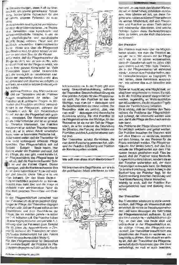 Vorschauseite 2: Die Kluft zwischen Theorie und Praxis in der Pflege