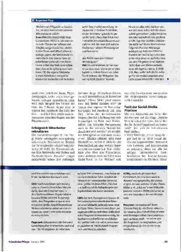 Vorschauseite 3: Internet und Social Media zur Kundengewinnung nutzenPflegedienstkunden aus dem Netz fischen