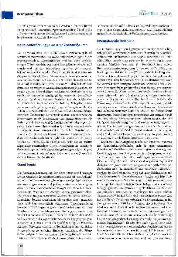 Vorschauseite 2: Wie die Generation 65 plus das Krankenhaus verändertInternationale Ansätze zur Verbesserung der bedarfsgerechten Behandlung und Betreuung alter Menschen im Akutkrankenhaus