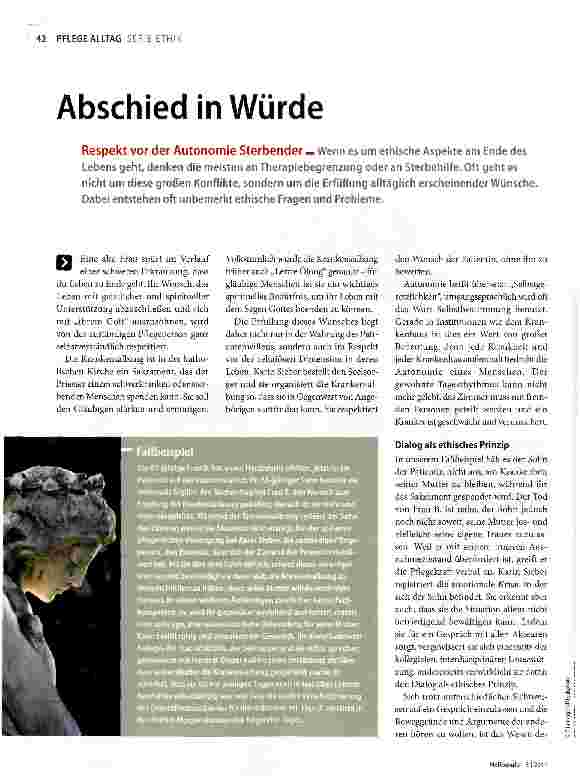 Vorschauseite 1: Abschied in Würde