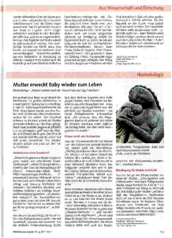 Vorschauseite 1: Mutter erweckt Baby wieder zum Leben
