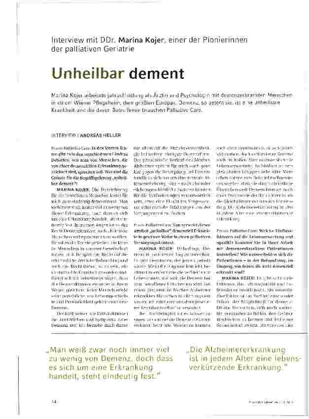 Vorschauseite 1: Unheilbar dement