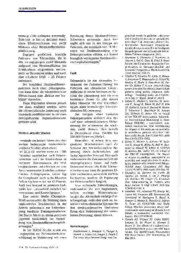 Vorschauseite 4: Telemedizin bei Patienten mit chronischer Herzinsuffienz