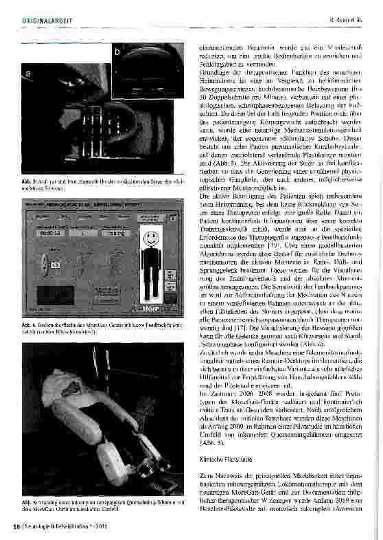 Vorschauseite 4: Ein motorisiertes Exoskelett zur automatisierten Lokomotionstherapie im häuslichen Umfeld -Ergebnisse einer Pilotstudie mit inkomplett Querschnittgelähmten