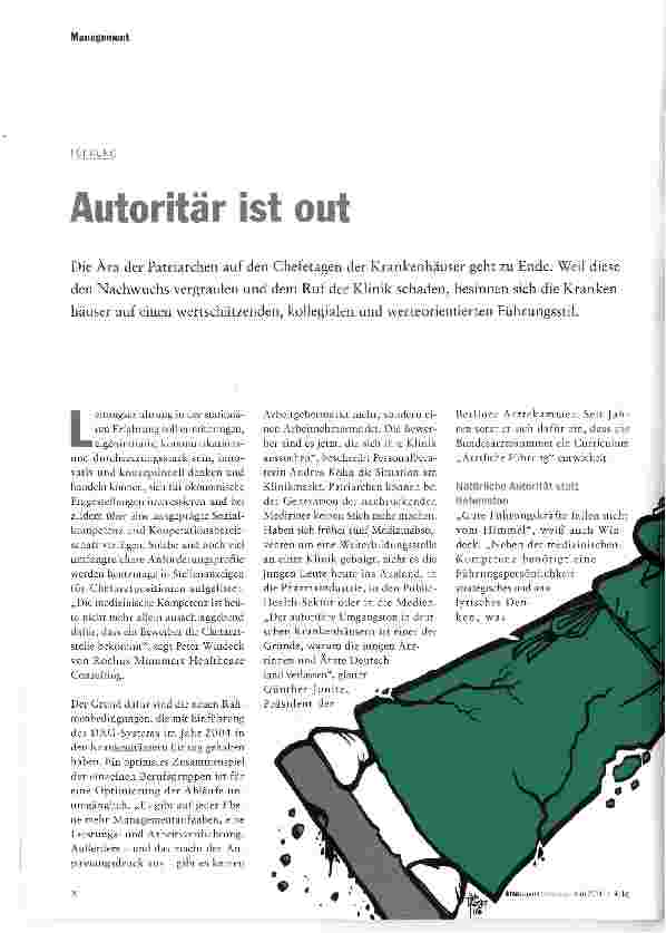 Vorschauseite 1: Autoritär ist out