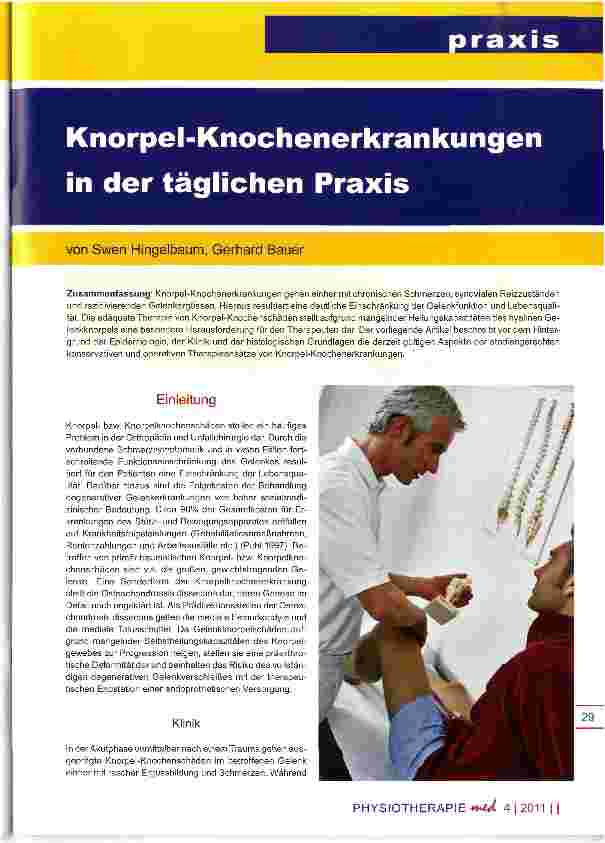 Vorschauseite 1: Knorpel-Knochenerkrankungen in der täglichen Praxis