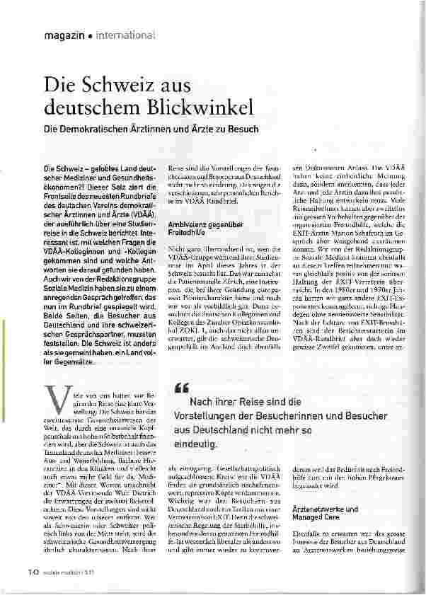 Vorschauseite 1: Die Schweiz aus deutschem Blickwinkel