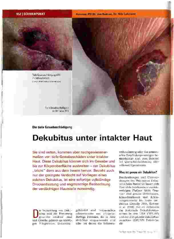 Vorschauseite 1: Dekubitus unter intakter Haut