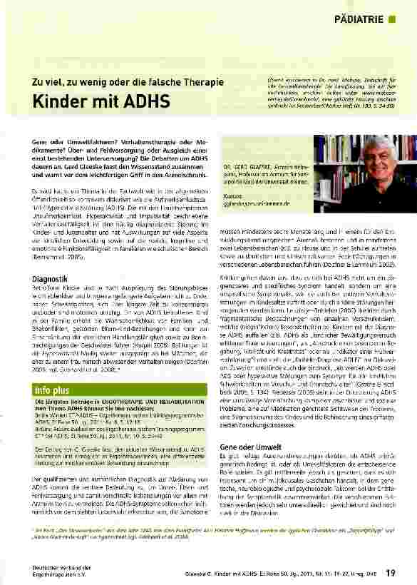 Vorschauseite 1: Kinder mit ADHS