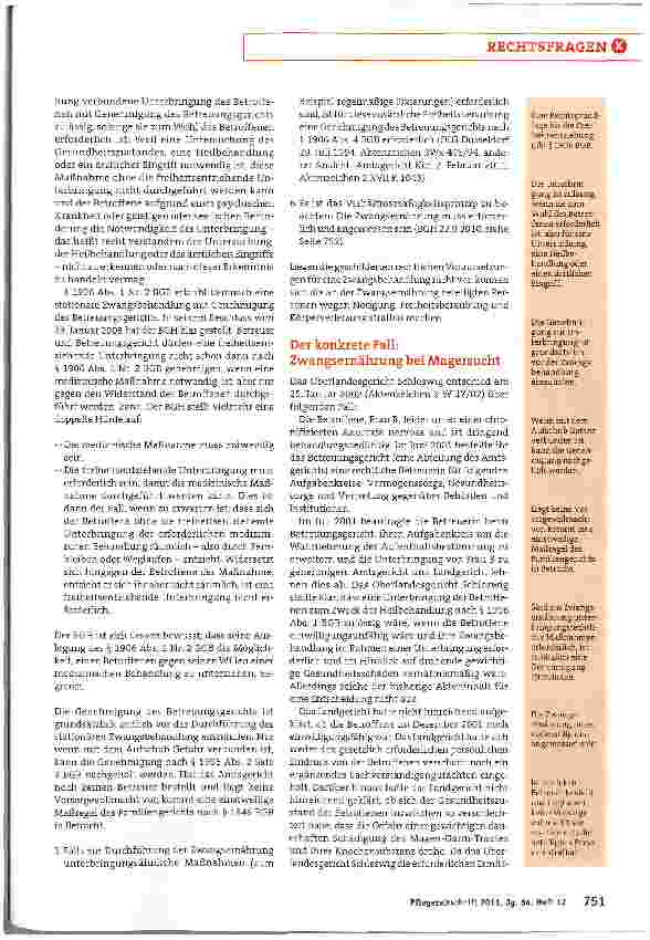 Vorschauseite 2: Zwangsernährung von Betreuten