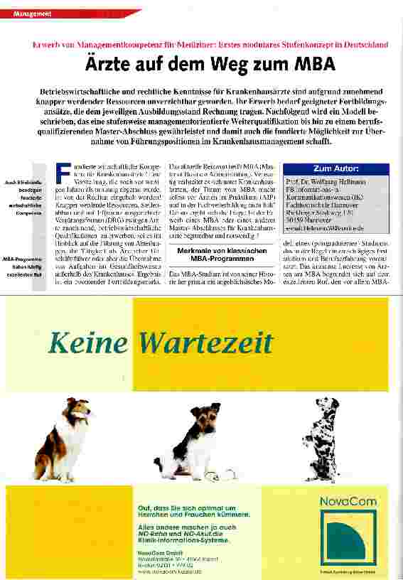 Vorschauseite 1: Ärzte auf dem Weg zum MBA