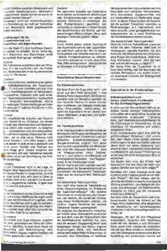 Vorschauseite 2: Supervision - Möglichkeiten der Bewältigung berufsbezogener Probleme in der Krankenpflege
