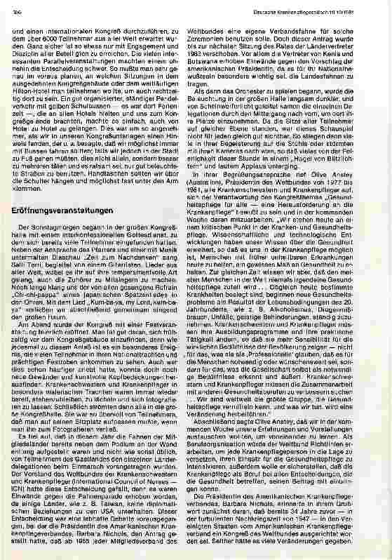 Vorschauseite 3: XVII.Kongreß des Weltbundes der Krankenschwestern und Krankenpfleger in Los Angeles/USA (28.06.-03.07. 1981)