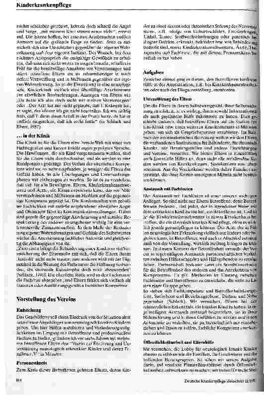 Vorschauseite 2: Verein zur Förderung und Unterstützung neurologisch erkrankter Kinder und ihrer Familien e.V.