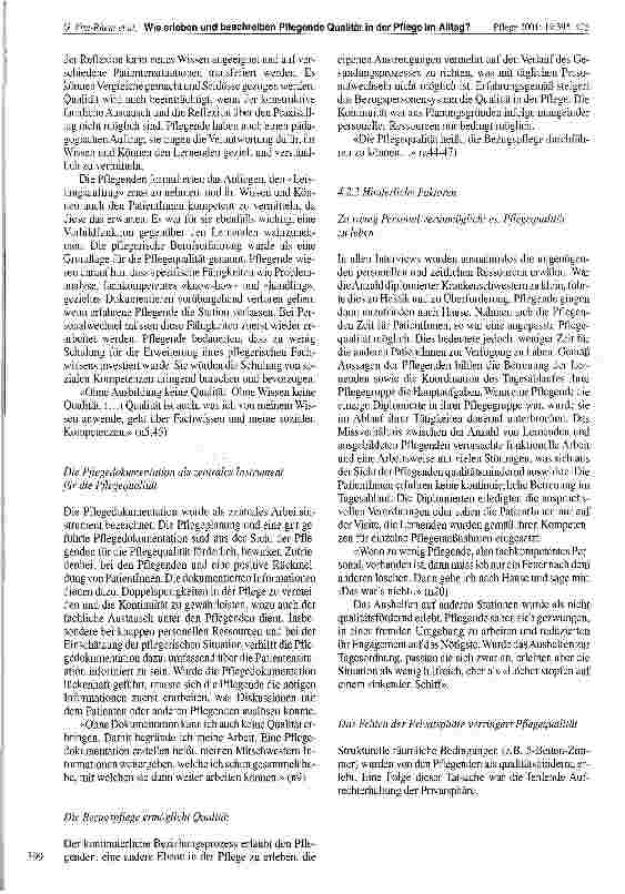 Vorschauseite 5: Wie erleben und beschreiben Pflegende Qualität in der Pflege im Alltag?