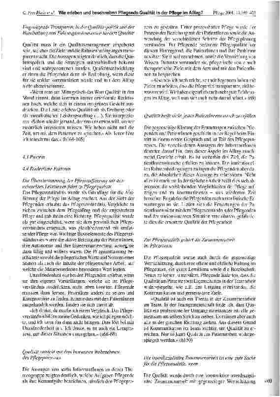 Vorschauseite 6: Wie erleben und beschreiben Pflegende Qualität in der Pflege im Alltag?