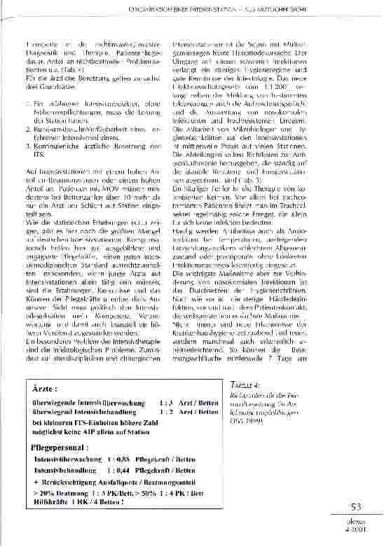 Vorschauseite 3: Organisation einer Intensivstation - aus ärztlicher Sicht