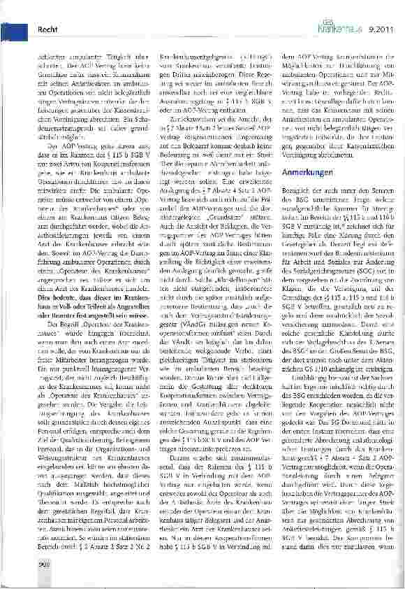 Vorschauseite 2: Kooperationen von Krankenhäusern mit Vertragsärzten im Bereich des ambulanten Operierens