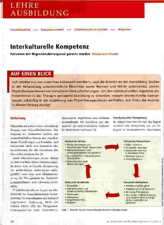 Vorschauseite 1: Interkulturelle KompetenzPatienten mit Migrationshintergrund gerecht werden