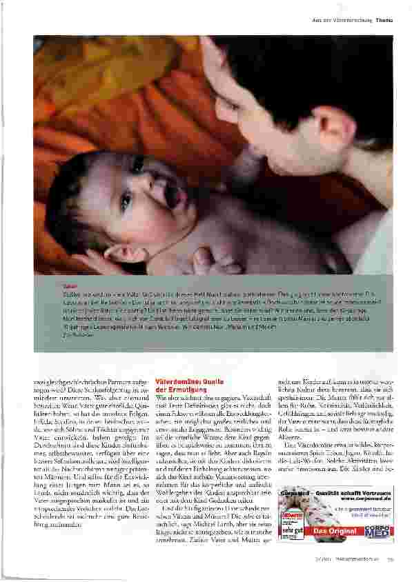 Vorschauseite 2: Thema Aus der VäterforschungWie Väter ihre Kinder prägen