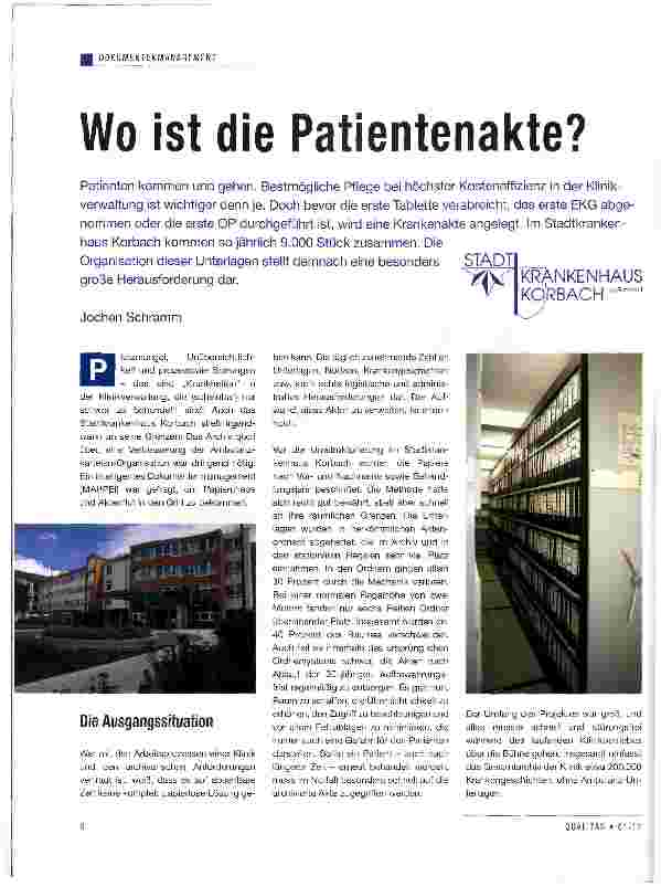 Vorschauseite 1: Wo ist die Patientenakte?
