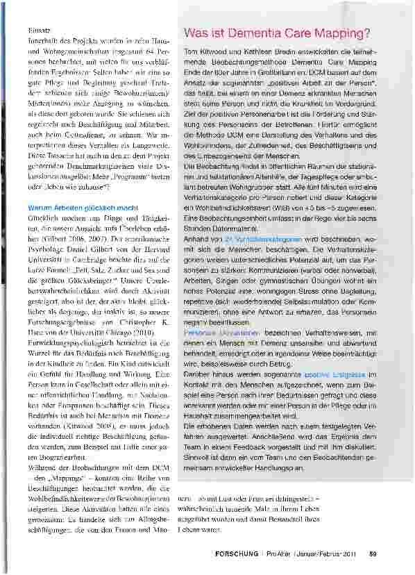 Vorschauseite 2: Ora et labora - was Menschen mit Demenz glücklich macht