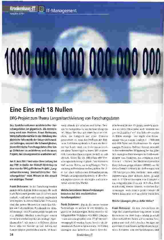 Vorschauseite 1: Eine Eins mit 18 Nullen