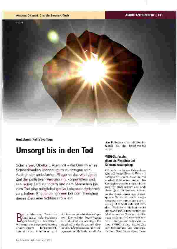 Vorschauseite 1: Umsorgt bis in den Tod