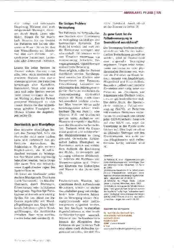Vorschauseite 3: Umsorgt bis in den Tod