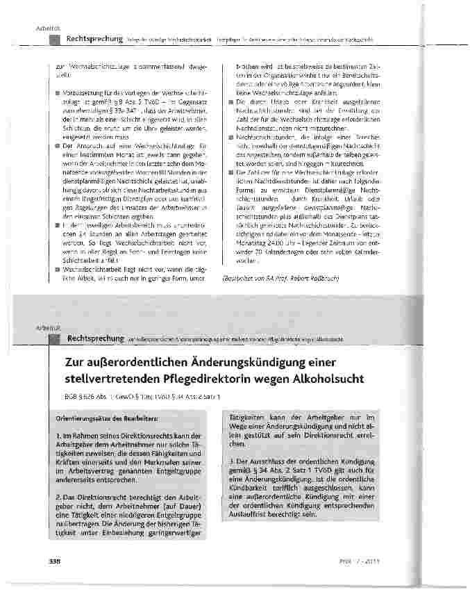 Vorschauseite 4: Zulage für ständige Wechselschichtarbeit -Fachpfleger für Anästhesie - Bereitschaftsdienst innerhalb der Nachtschicht