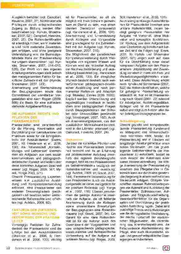 Vorschauseite 3: Praxisanleitung - eine Literaturübersicht