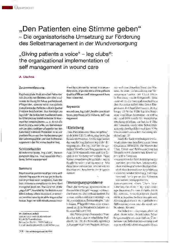 Vorschauseite 1: „Den Patienten eine Stimme geben