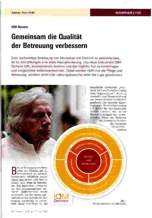 Vorschauseite 1: Gemeinsam die Qualität der Betreuung verbessern