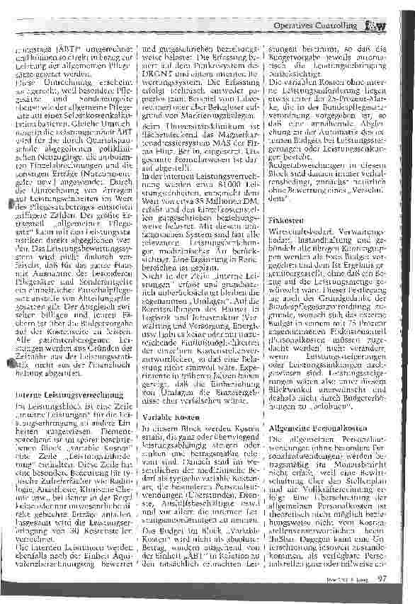 Vorschauseite 2: Operatives Controlling Der Monatsbericht des Universitätsklinikums Ulm